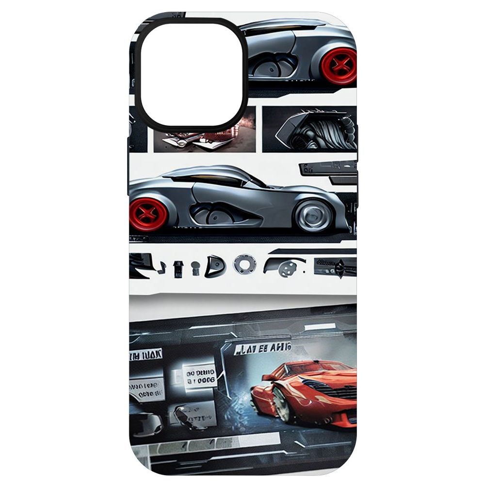 

Чехол-накладка Софт Гаражный постер для iPhone 13 mini, Черный