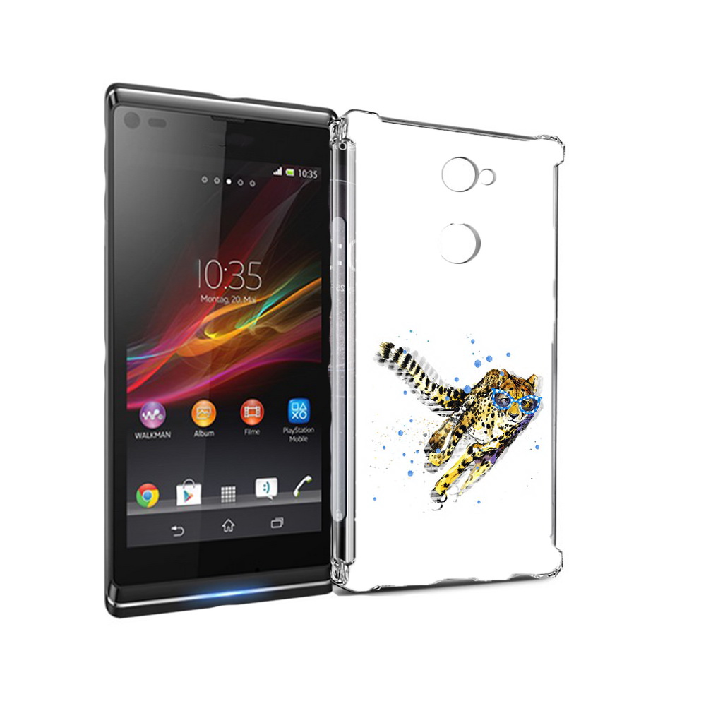 Чехол MyPads Tocco для Sony Xperia L2 гепард в очках (PT99662.233.287)