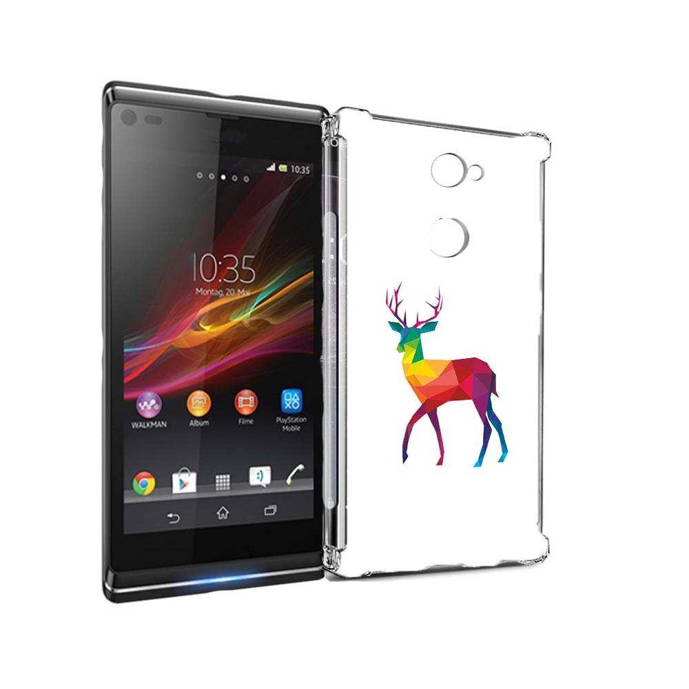 

Чехол MyPads Tocco для Sony Xperia L2 геометрический олень (PT99662.233.286), Прозрачный, Tocco