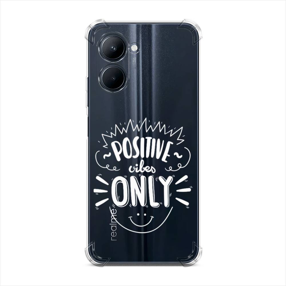 

Чехол Awog на Realme C33 "Positive vibes only графика", Белый, 2511351-1