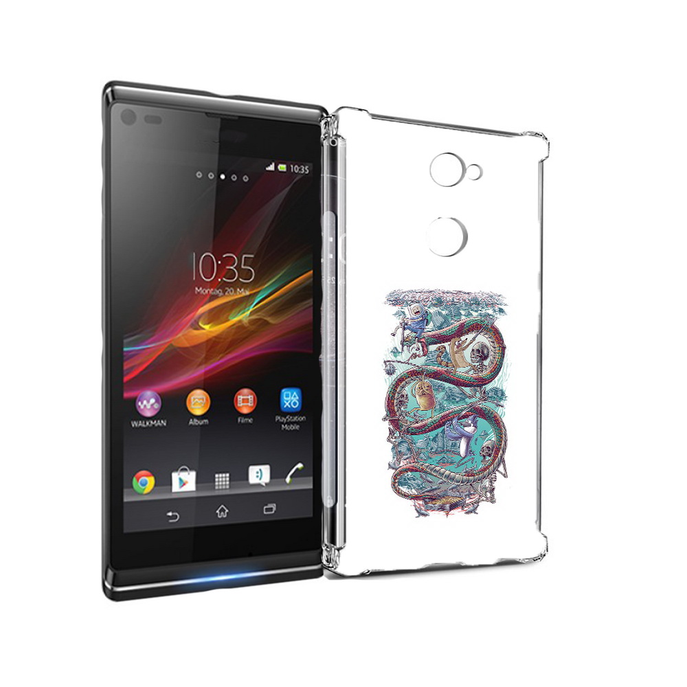 

Чехол MyPads Tocco для Sony Xperia L2 время приключений страшилка (PT99662.233.280), Прозрачный, Tocco