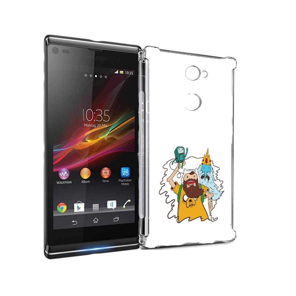 

Чехол MyPads Tocco для Sony Xperia L2 время приключений старый Финн (PT99662.233.279), Прозрачный, Tocco