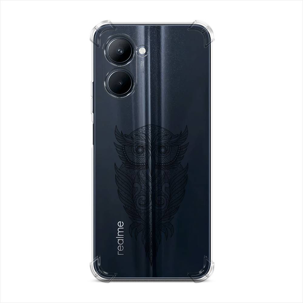 

Чехол Awog на Realme C33 "Филин графика", Черный, 2511351-1