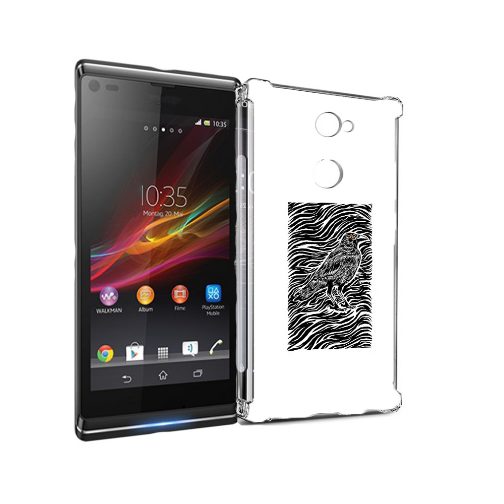 

Чехол MyPads Tocco для Sony Xperia L2 ворон в абстракции (PT99662.233.272), Прозрачный, Tocco