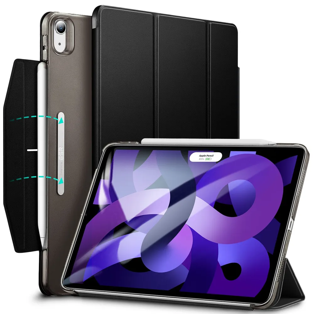 

Чехол книжка ESR Ascend Trifold Case для iPad Air 4 / iPad Air 5 Frosted Black, черный, Ascend Trifold Case для iPad Air 4 / iPad Air 5