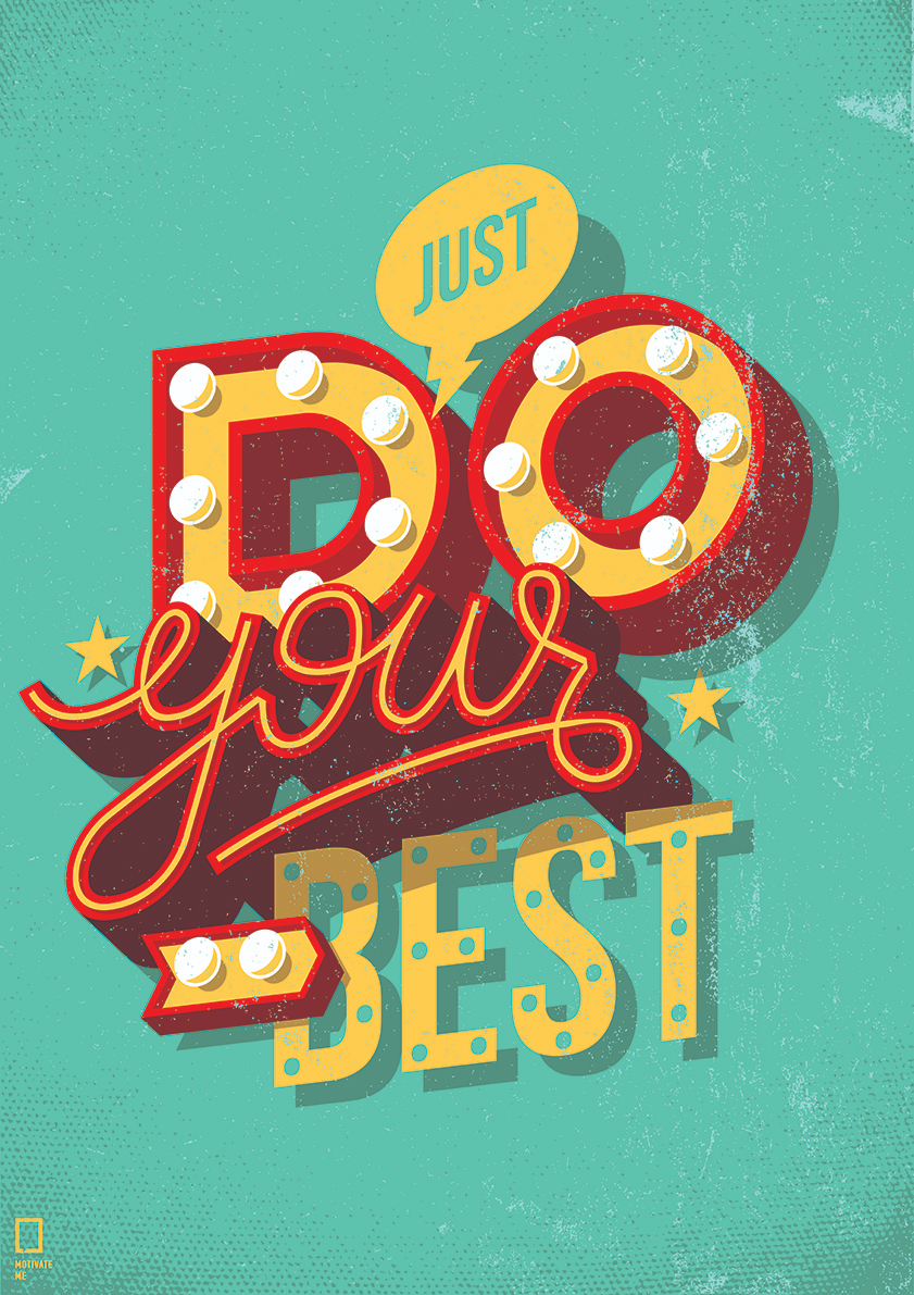 

Большой мотивационный постер на стену Just Do Your Best 40х50 см без рамы, MMJUSTDOBEST