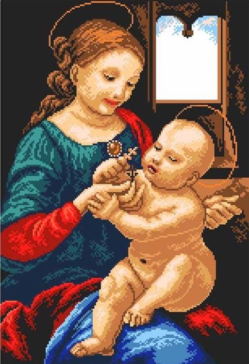 

Рисунок на ткани Мадонна Беннуа