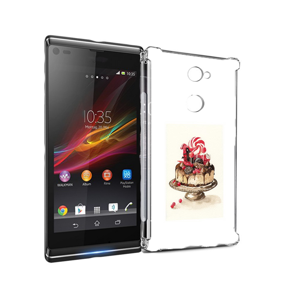 

Чехол MyPads Tocco для Sony Xperia L2 вкусный торт (PT99662.233.262), Прозрачный, Tocco