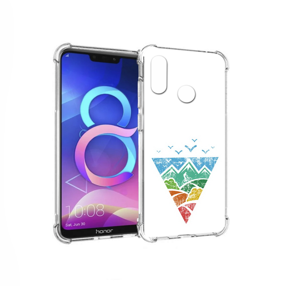 

Чехол MyPads Tocco для Honor 8C Лес земля море чайки (PT121522.29.105), Прозрачный, Tocco