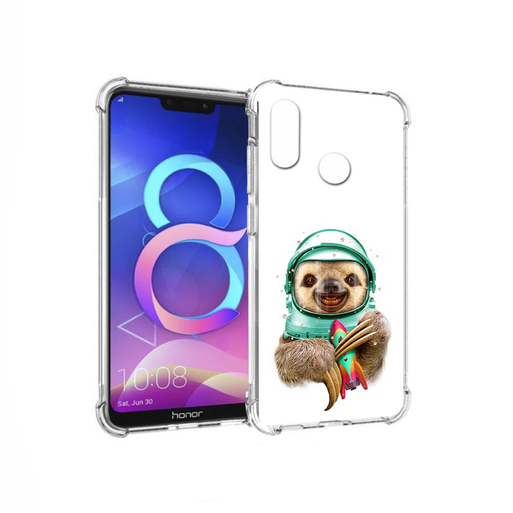 

Чехол MyPads Tocco для Honor 8C Ленивец астронавт (PT121522.29.104), Прозрачный, Tocco