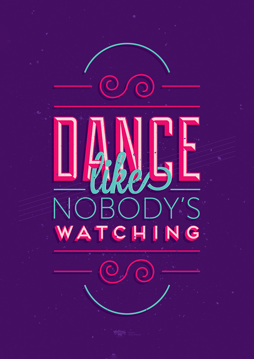 

Большой мотивационный постер на стену Dance Like 40х50 см без рамы, MMDANCE