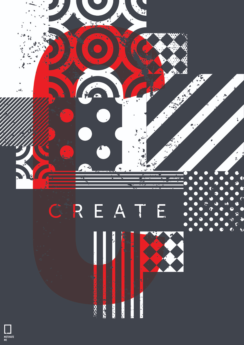 

Большой мотивационный постер на стену Create 40х50 см без рамы, MMCREATE