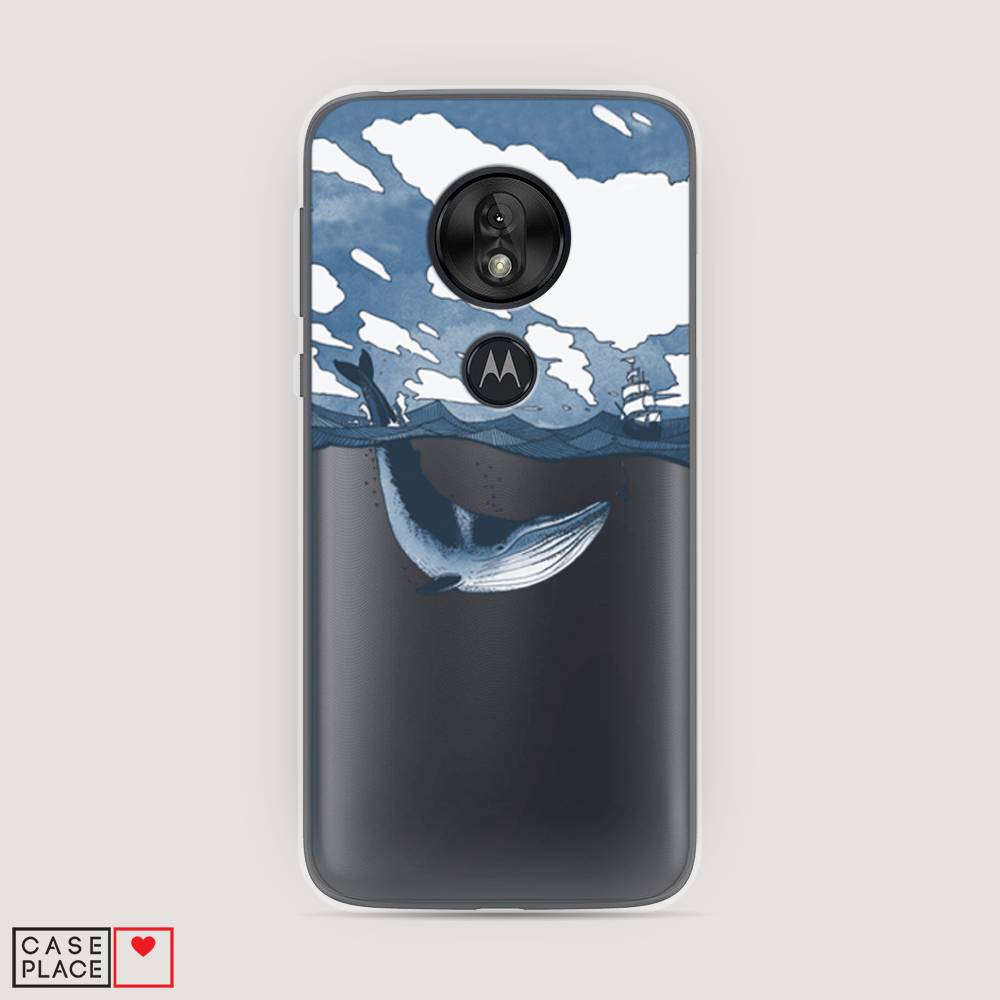 

Чехол на Motorola Moto G7 Play "Большой кит", Синий, 241250-1