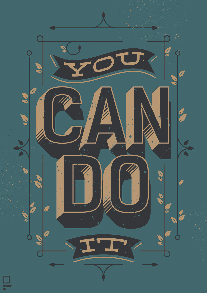 

Большой мотивационный постер на стену You Can Do It 50х70 см без рамы, MMCANDOIT
