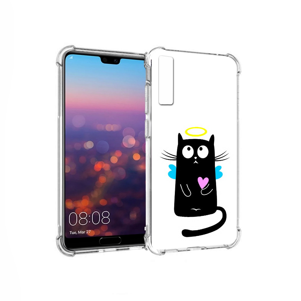 

Чехол MyPads Tocco для Huawei P20 Pro Кот ангелок (PT108144.28.96), Прозрачный, Tocco