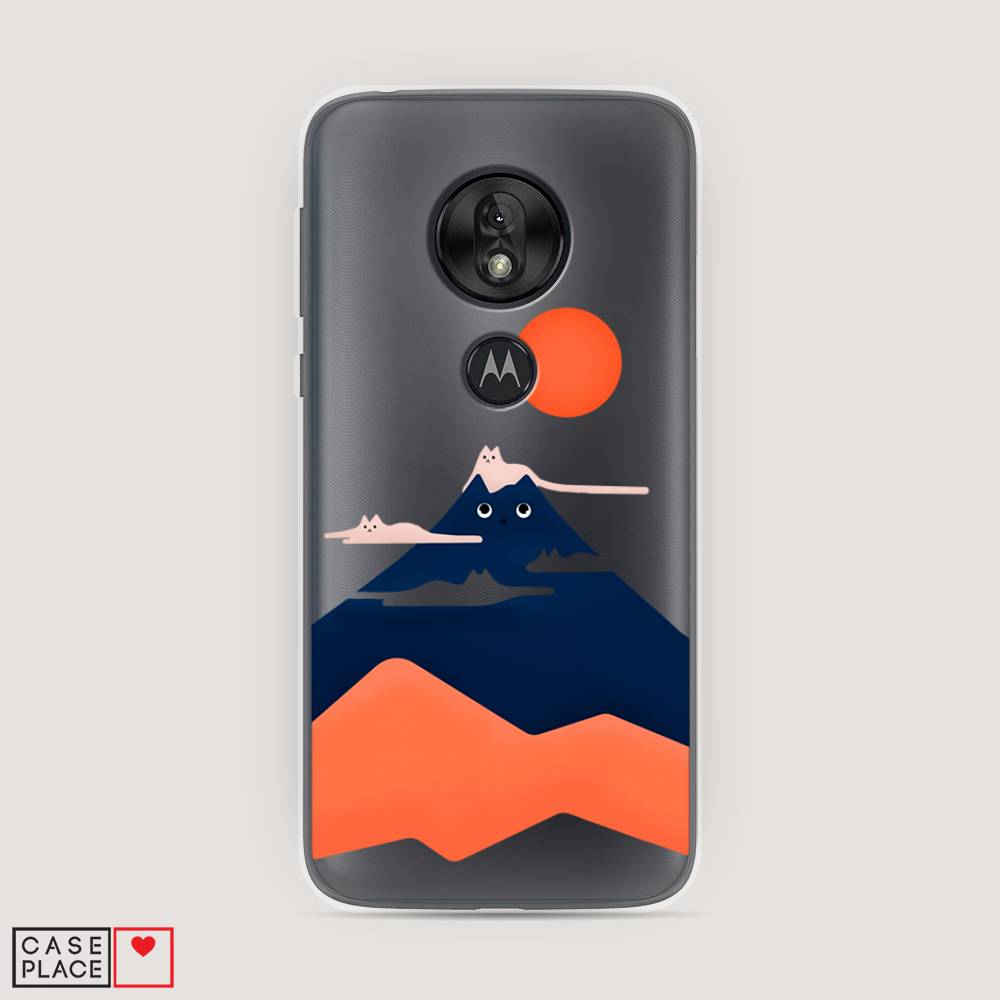 

Чехол на Motorola Moto G7 Play "Кот-гора", Черный;оранжевый, 241250-4