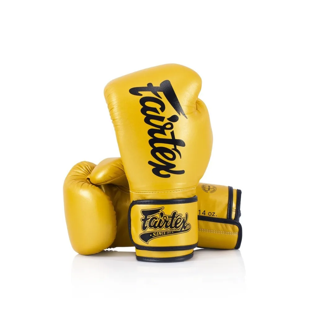 

Боксерские перчатки Fairtex Boxing gloves BGV18 18oz, Gold, Черный;желтый, BGV18