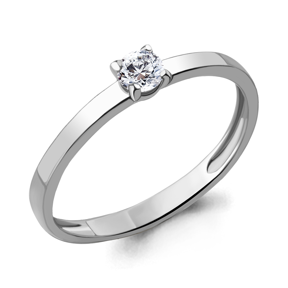 

Кольцо помолвочное из белого золота с бриллиантом р. Aquamarine 962423, 962423_585_бз