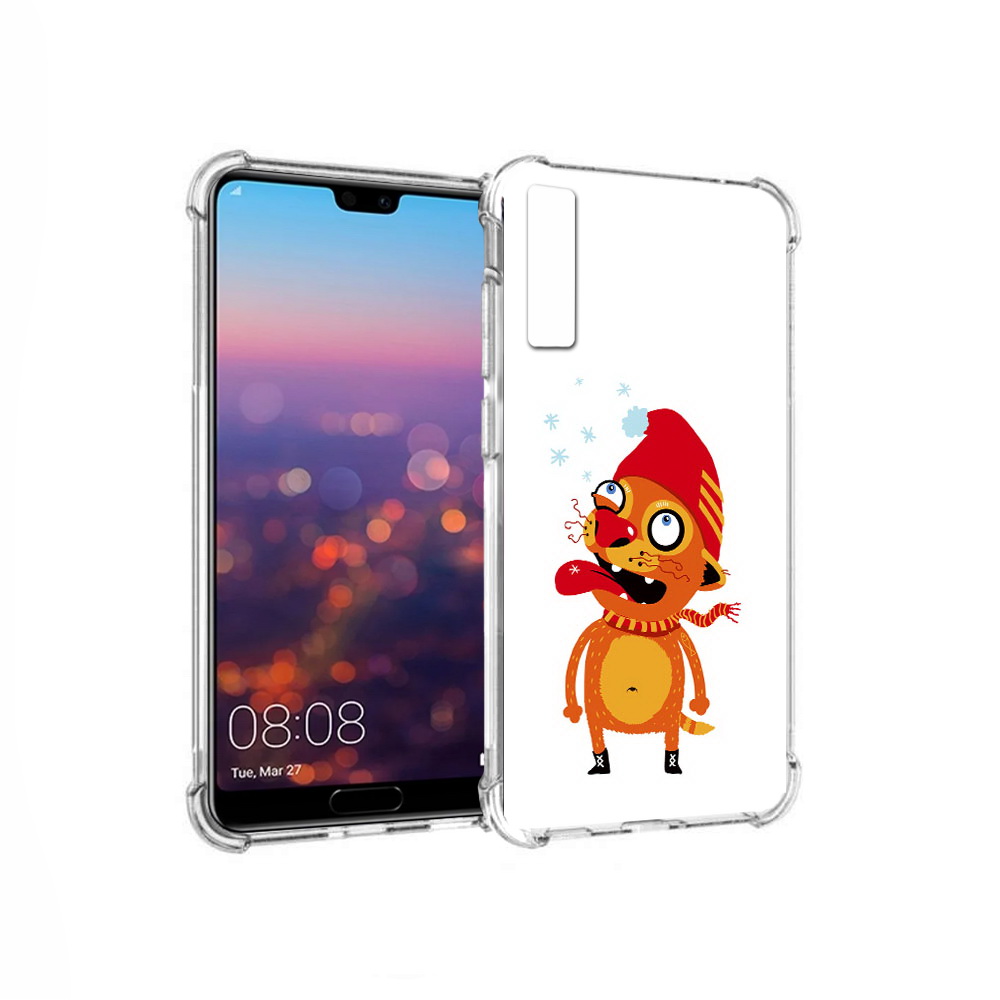 

Чехол MyPads Tocco для Huawei P20 Pro Зимний кот (PT108144.28.88), Прозрачный, Tocco