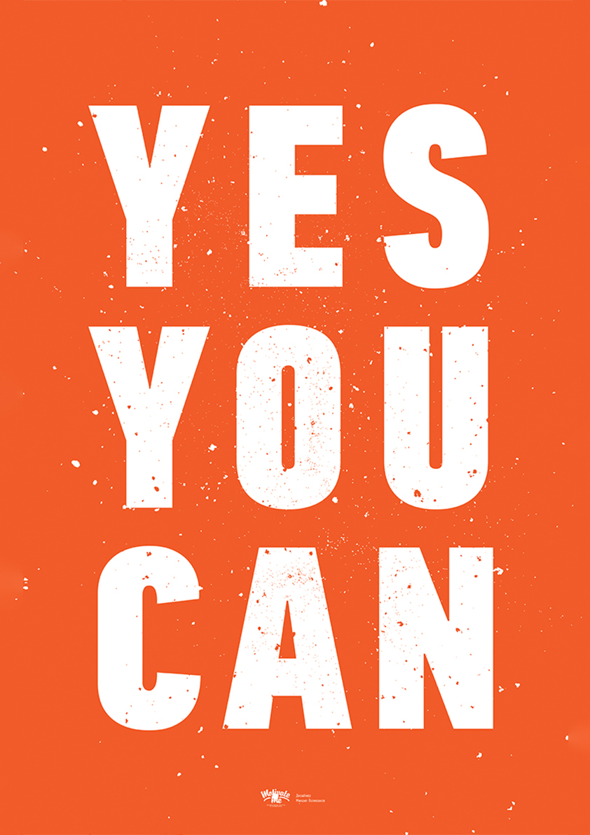 

Большой мотивационный постер на стену Yes You Can 50х70 см без рамы, MMYESYOUCAN