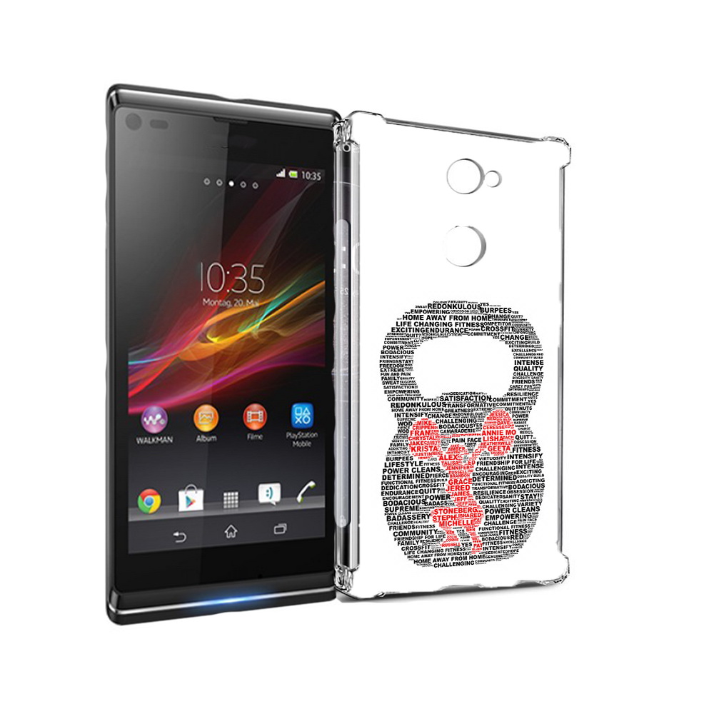 

Чехол MyPads Tocco для Sony Xperia L2 бодибилдинг гиря из слов (PT99662.233.232), Прозрачный, Tocco