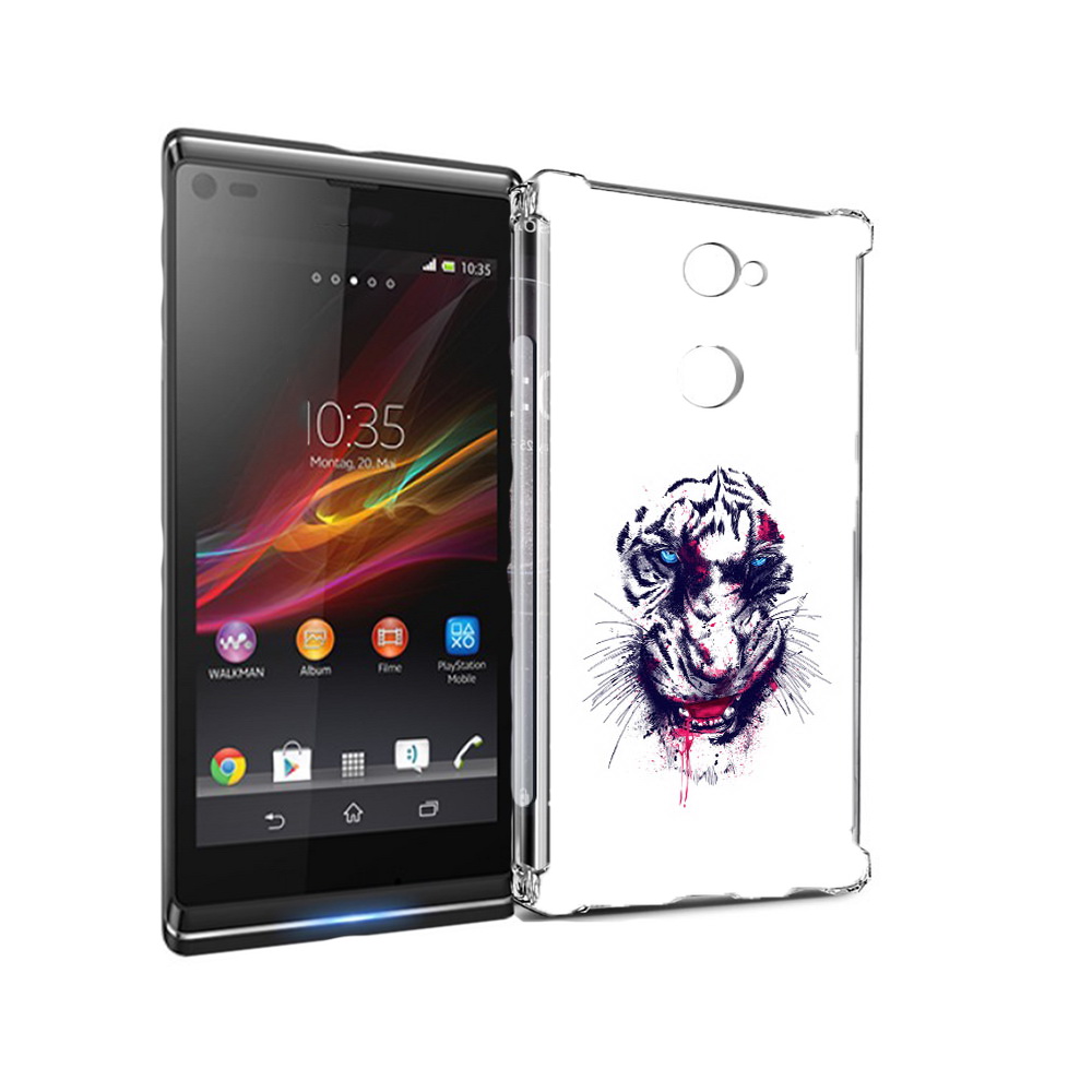 

Чехол MyPads Tocco для Sony Xperia L2 безумный тигр (PT99662.233.228), Прозрачный, Tocco