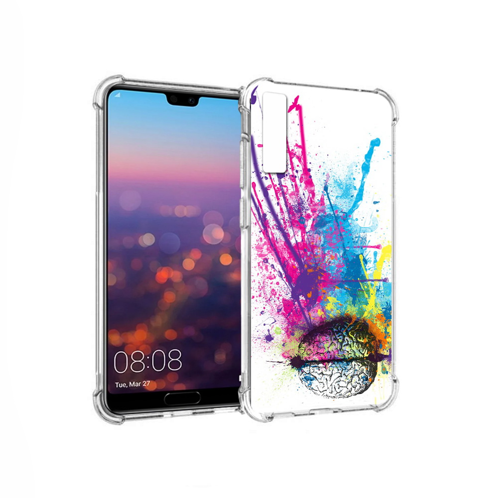 Чехол MyPads Tocco для Huawei P20 Pro яркий красочный мозг (PT108144.28.710)