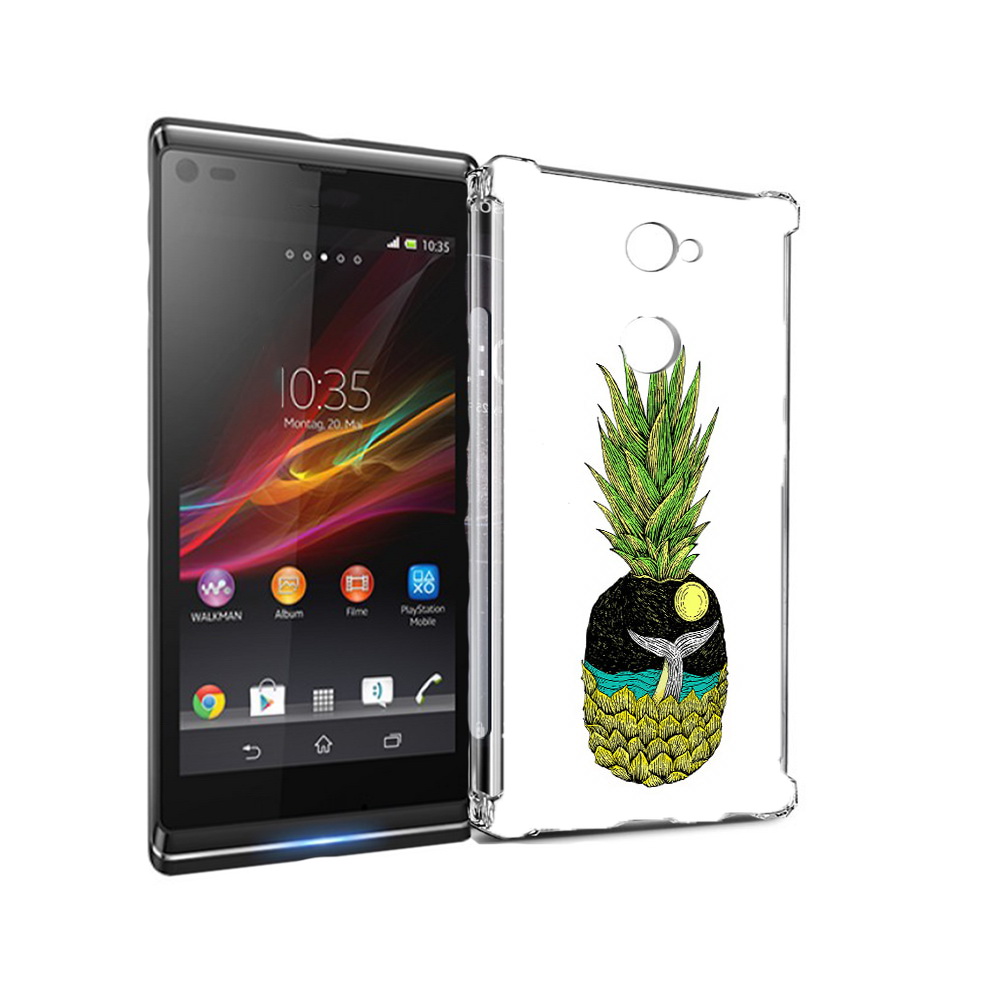 Чехол MyPads Tocco для Sony Xperia L2 ананас с китом (PT99662.233.220)