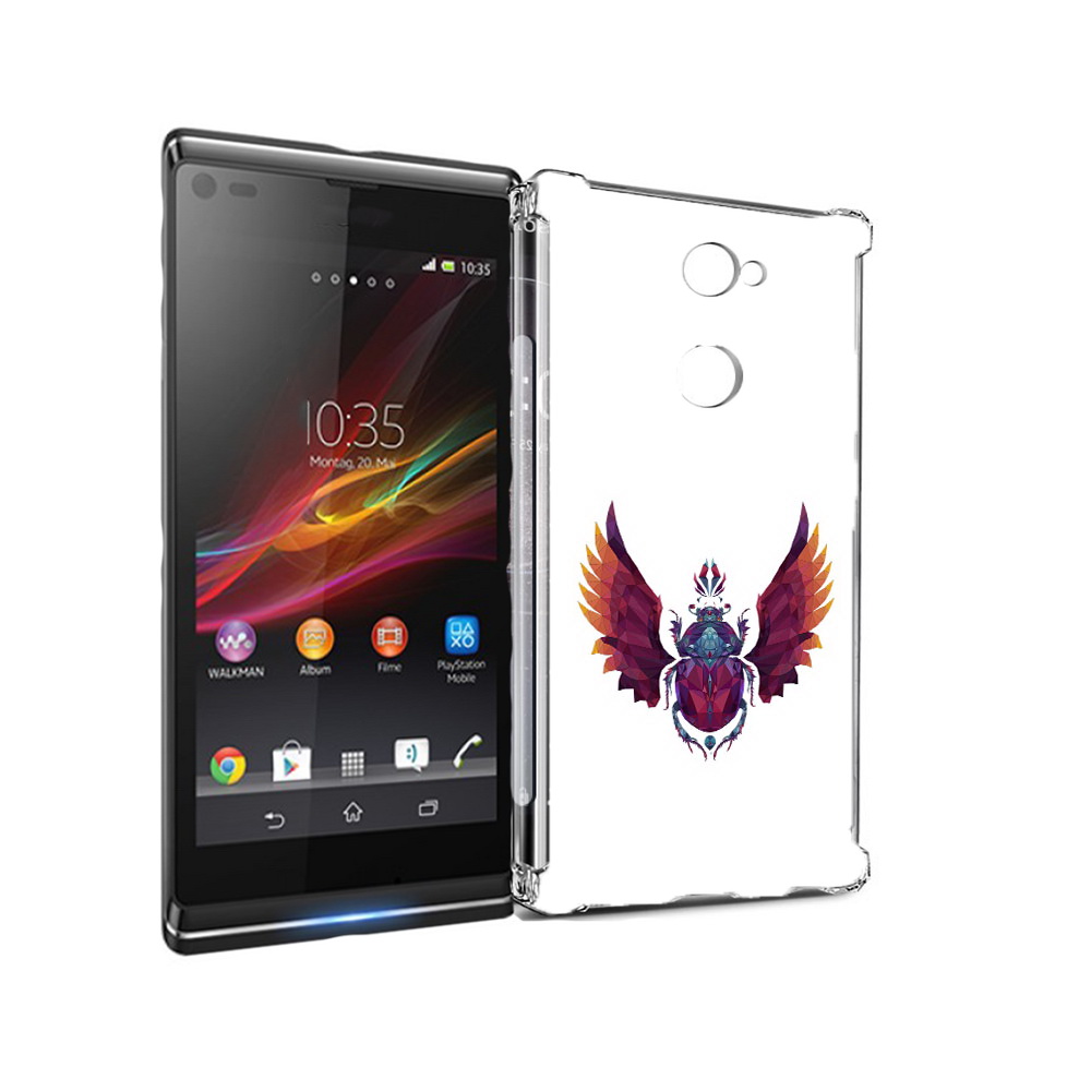 

Чехол MyPads Tocco для Sony Xperia L2 алмазный скоробей (PT99662.233.219), Прозрачный, Tocco