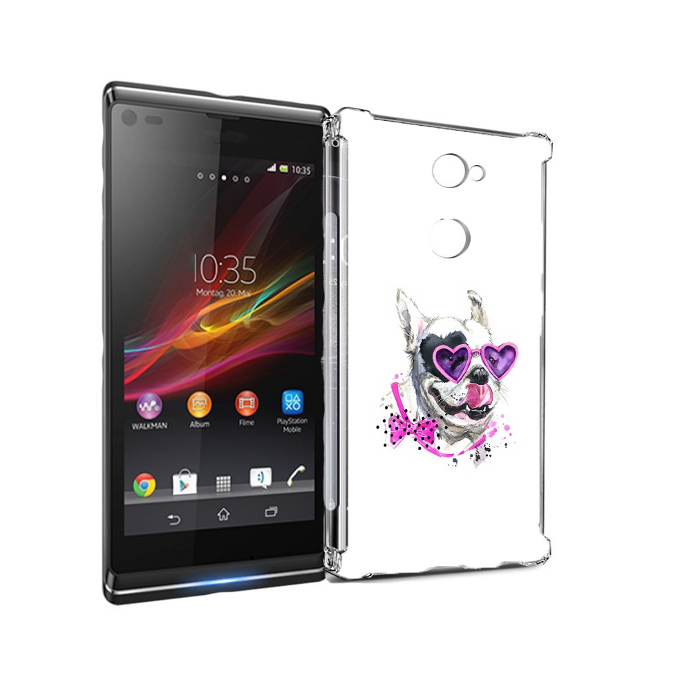 

Чехол MyPads Tocco для Sony Xperia L2 акварельный пёс (PT99662.233.218), Прозрачный, Tocco