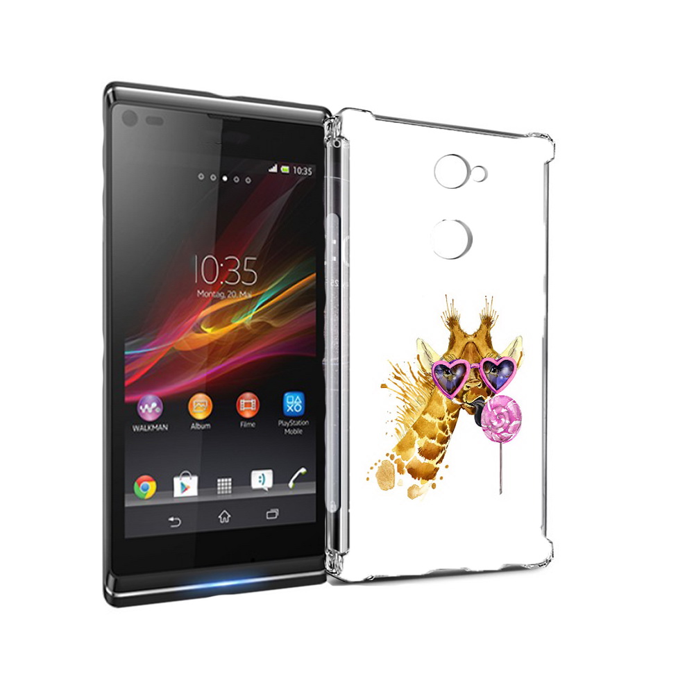 

Чехол MyPads Tocco для Sony Xperia L2 акварельный жираф (PT99662.233.217), Прозрачный, Tocco