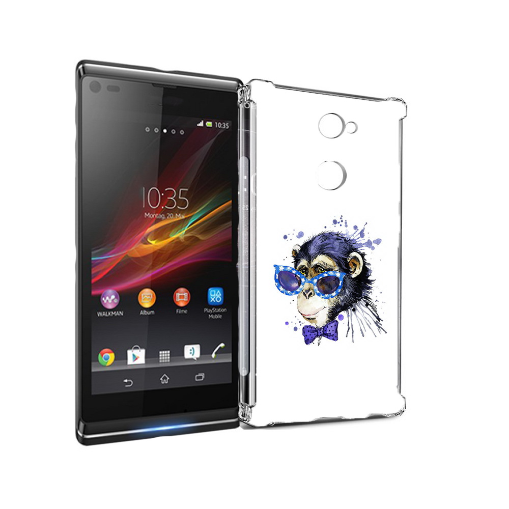 

Чехол MyPads Tocco для Sony Xperia L2 акварельная обезьяна (PT99662.233.216), Прозрачный, Tocco