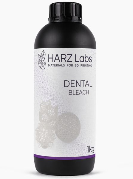 

Фотополимер HARZ LABS Dental Bleach для 3D принтеров LCD/DLP 1 л бесцветный, Прозрачный