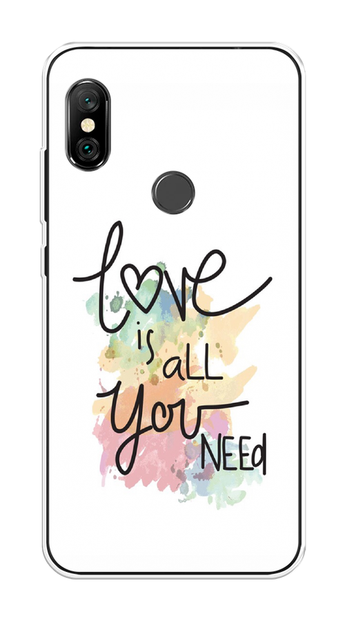 

Чехол на Xiaomi Redmi Note 6 Pro "Love is all you need", Белый;черный;зеленый, 34650-1