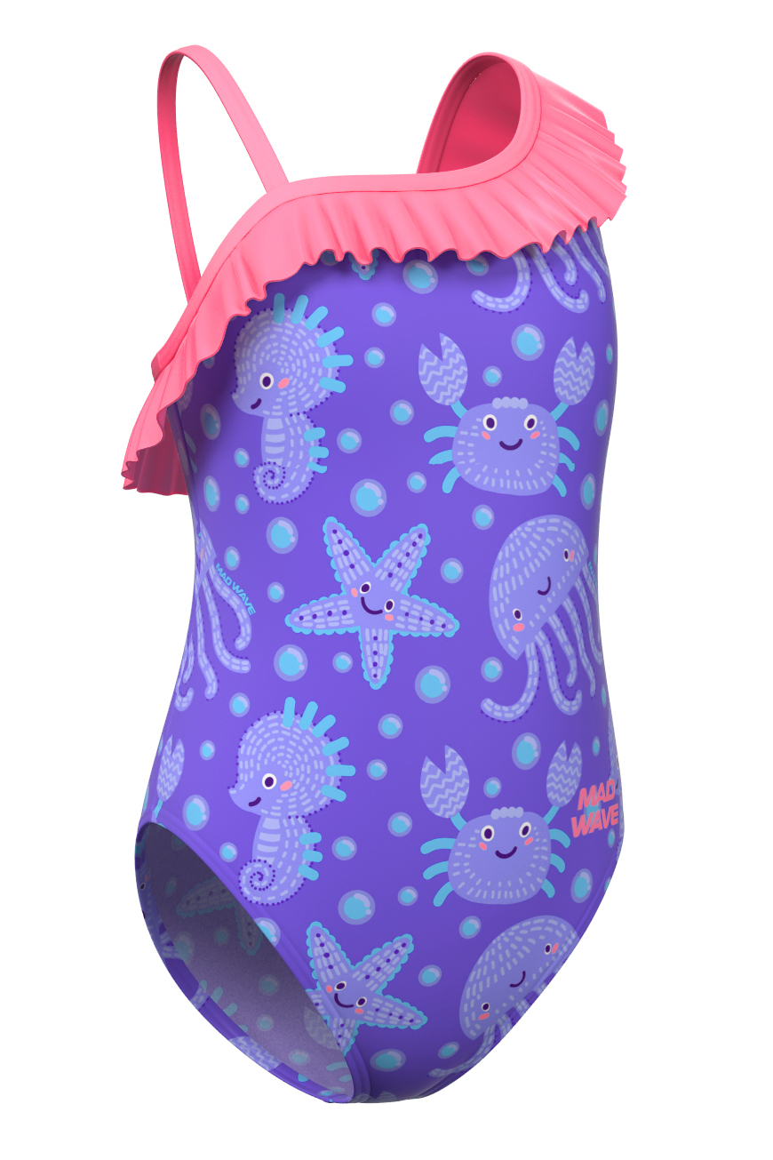 

Купальник слитный детский Mad Wave Daisy G3, фиолетовый, 98, Daisy G3
