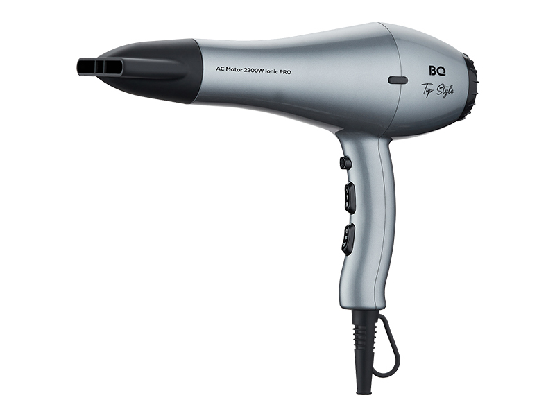 Фен BQ HD2019B 2200 Вт серебристый фен babyliss 6710de функция подачи холодного воздуха ионизация чёрный 2200 вт