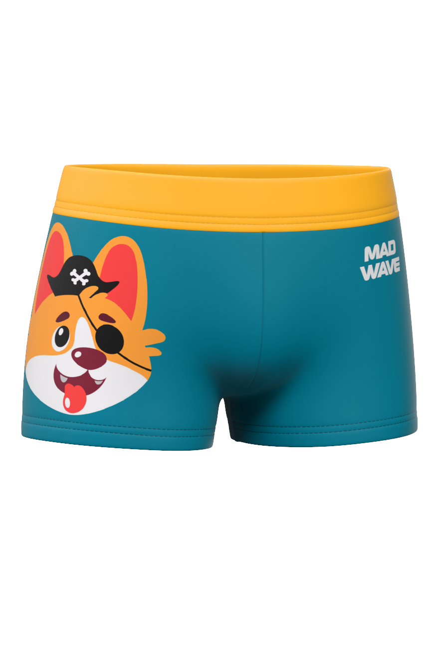 Плавки детские Mad Wave Bob kids boxer G1, бирюзовый, 98 плавки детские mad wave bob kids boxer g1 бирюзовый 110