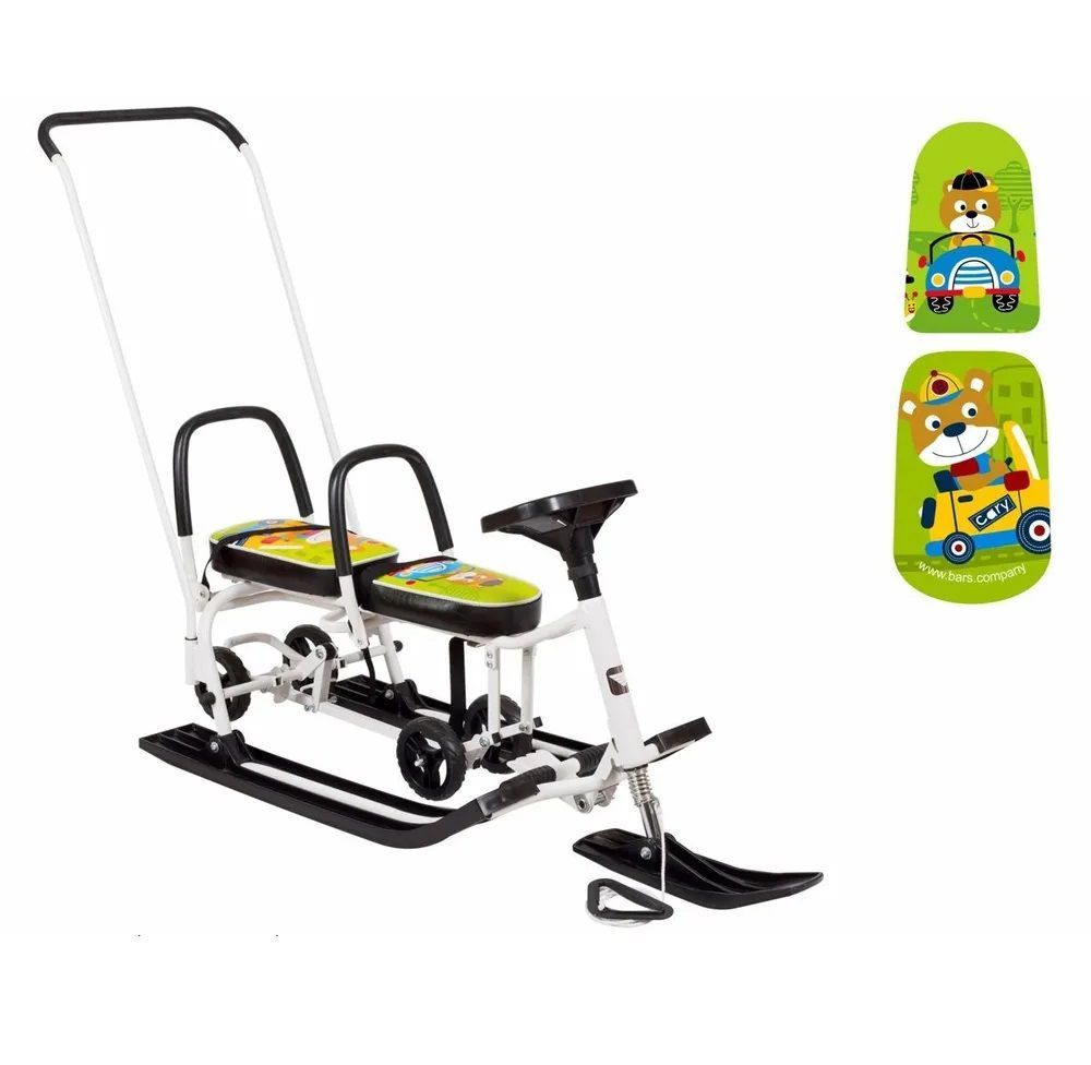 Снегокат Барс 507 Twins Baby Wheel Мишка