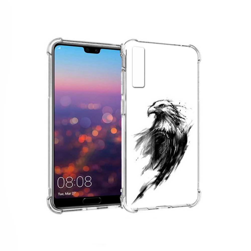 

Чехол MyPads Tocco для Huawei P20 Pro чб птица (PT108144.28.670), Прозрачный, Tocco