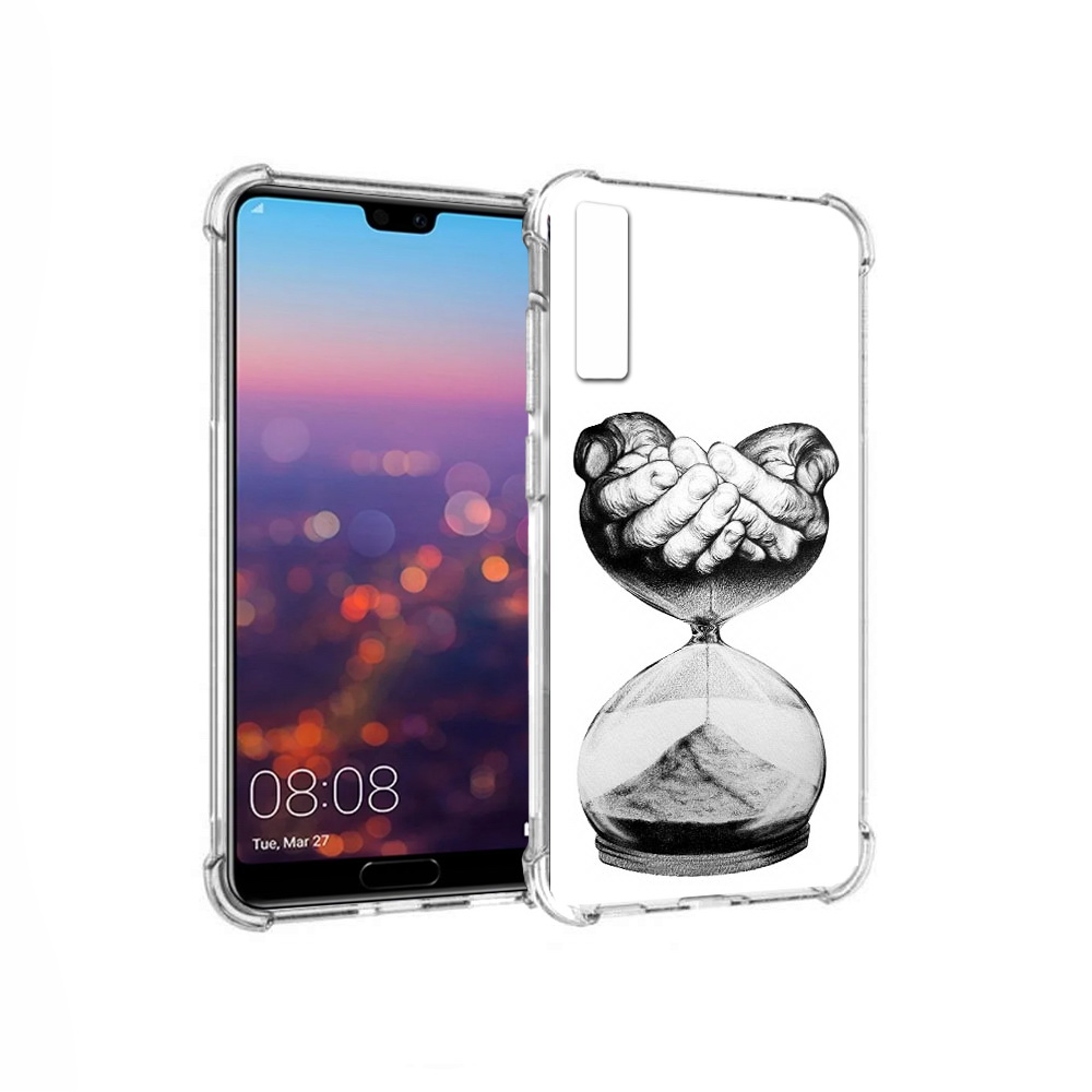 

Чехол MyPads Tocco для Huawei P20 Pro часы жизни черно белый (PT108144.28.669), Прозрачный, Tocco