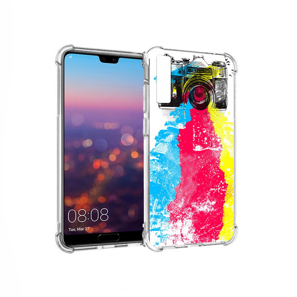 

Чехол MyPads Tocco для Huawei P20 Pro цветной фотоаппарат (PT108144.28.668), Прозрачный, Tocco