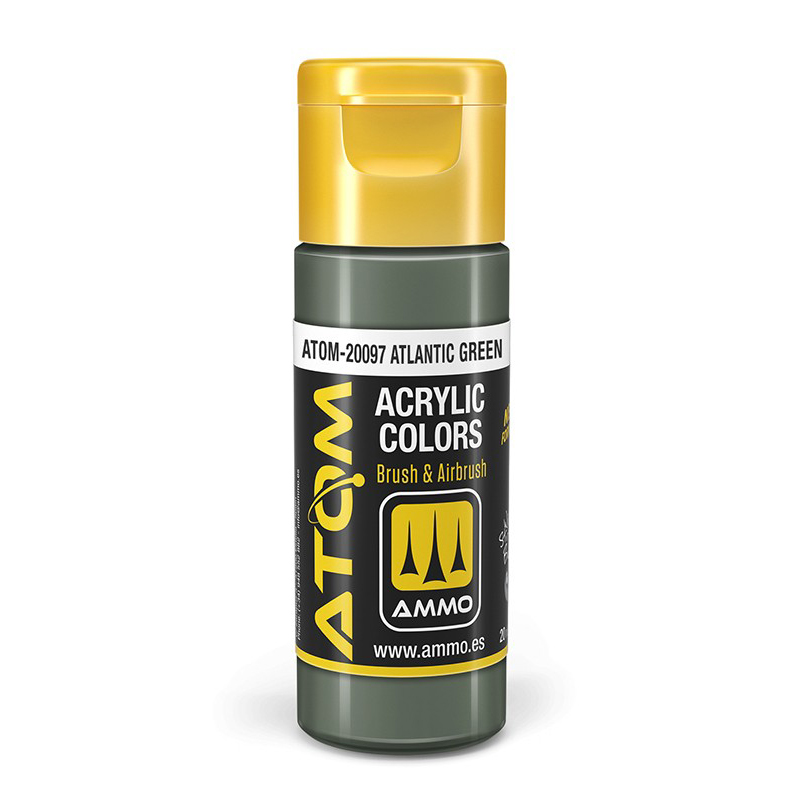 

Акриловая краска Ammo Mig Atom Color Атлантический зелёный Atlantic Green ATOM20097