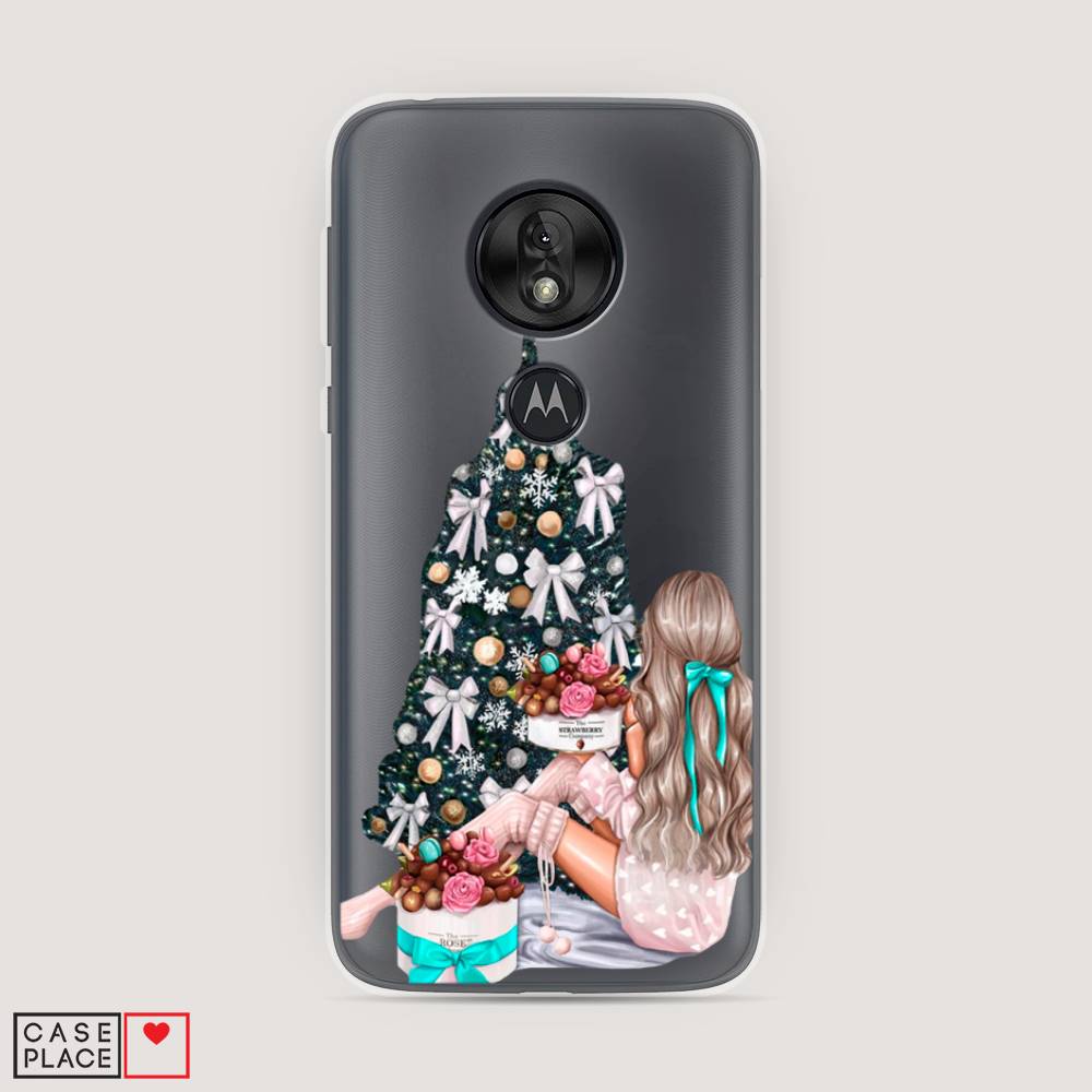 

Чехол на Motorola Moto G7 Play "New Year", Зеленый;бежевый;голубой, 241250-5