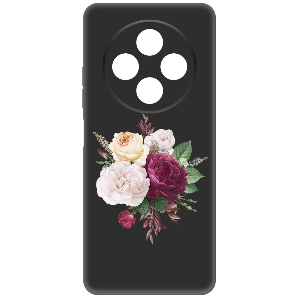 

Чехол-накладка Krutoff Soft Case Цветочная композиция для TECNO Spark 30 черный