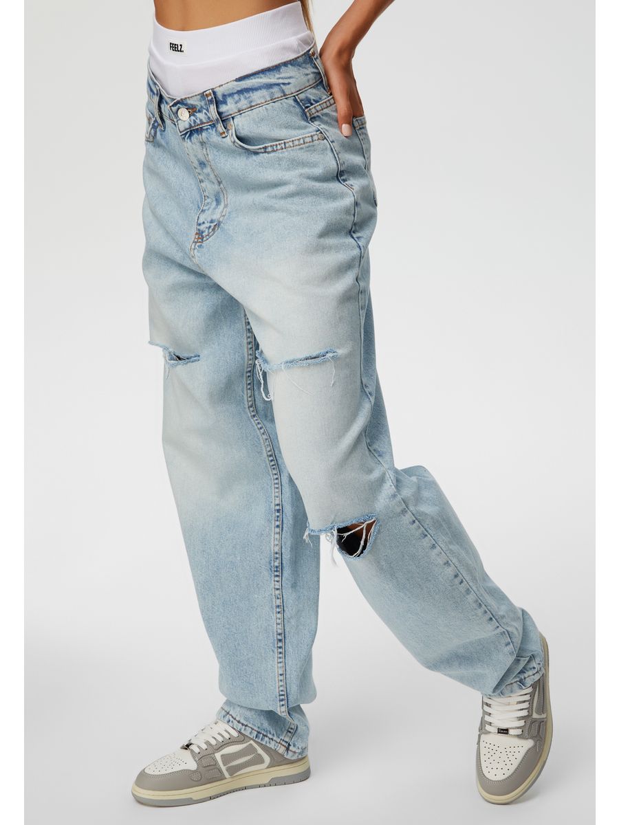 

Джинсы женские Feelz Baggy 01 голубые M, Голубой, Baggy 01