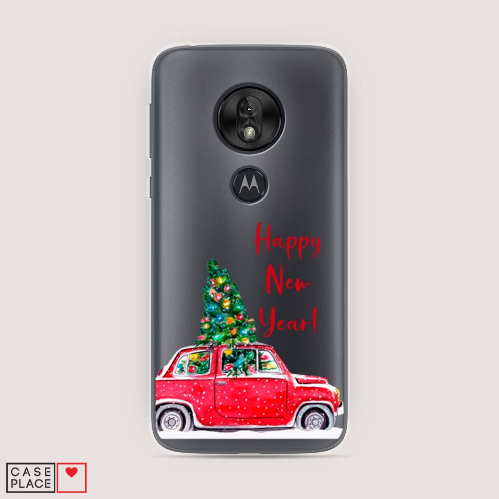 

Чехол на Motorola Moto G7 Play "Happy New Year", Красный;зеленый, 241250-5