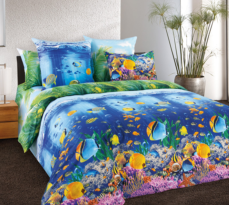 фото Комплект постельного белья "подводный мир 1 арт. 2100бн" текс-дизайн 2-спальный