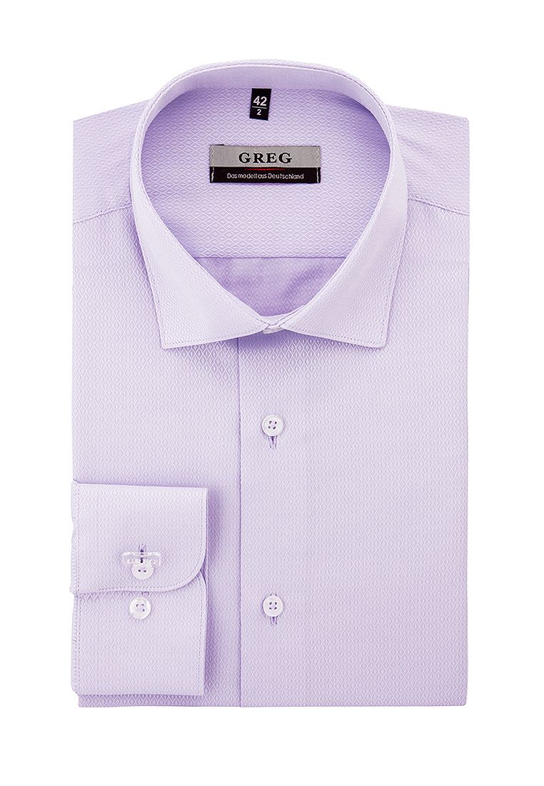 

Рубашка мужская Greg 01-00001883 фиолетовая 38, Фиолетовый, 01-00001883