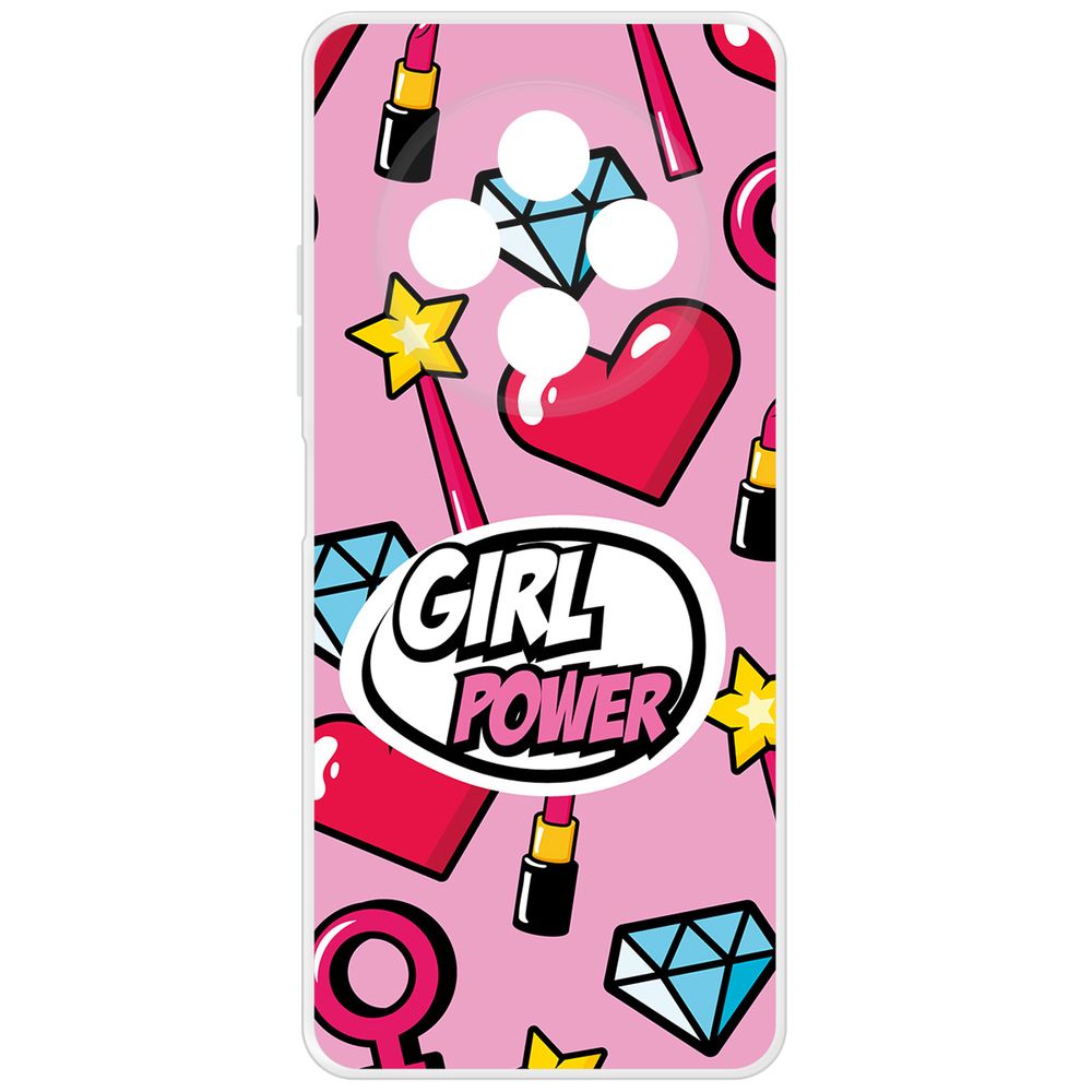

Чехол-накладка Krutoff Clear Case Girl Power для TECNO Spark 30, Прозрачный