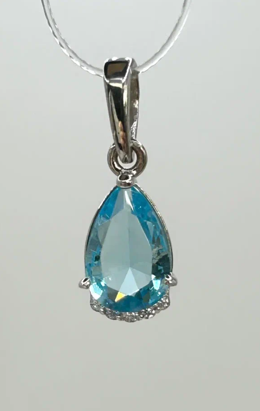 

Кулон из серебра Argentum Z3-10307т, топаз/фианит, Z3-10307т